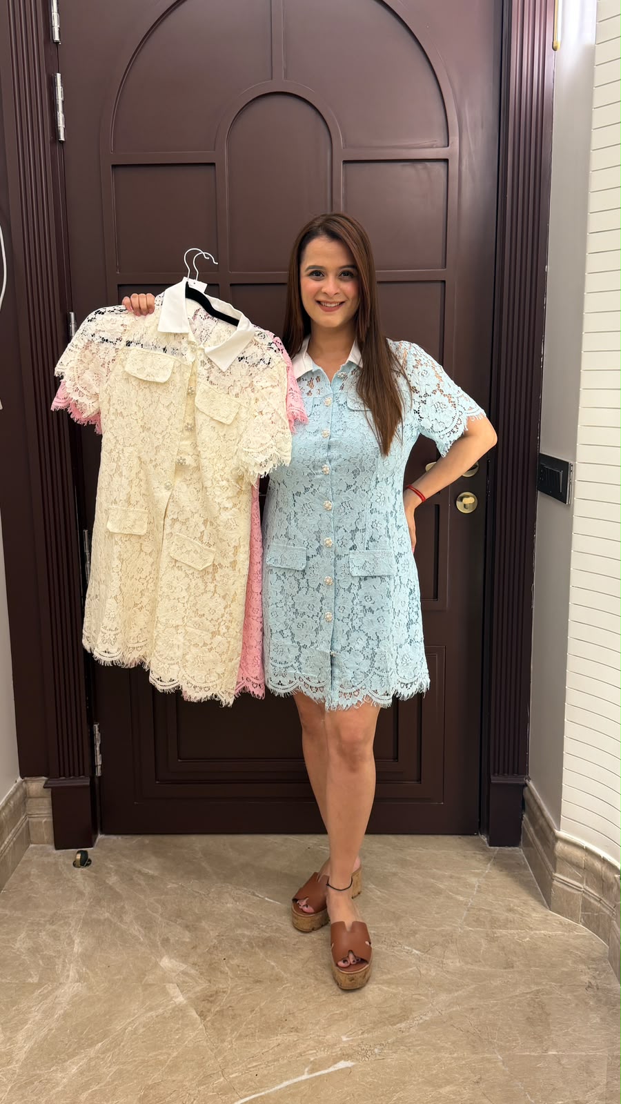 Elegant mini shirt dress PO166