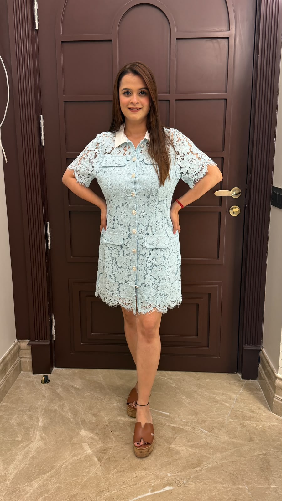 Elegant mini shirt dress PO166