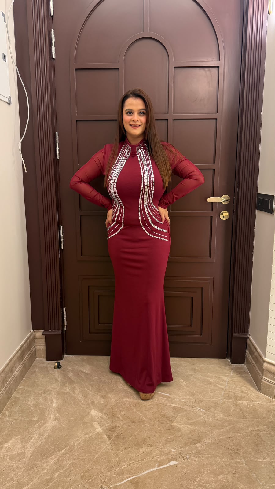 Beautiful long evening gown PO177