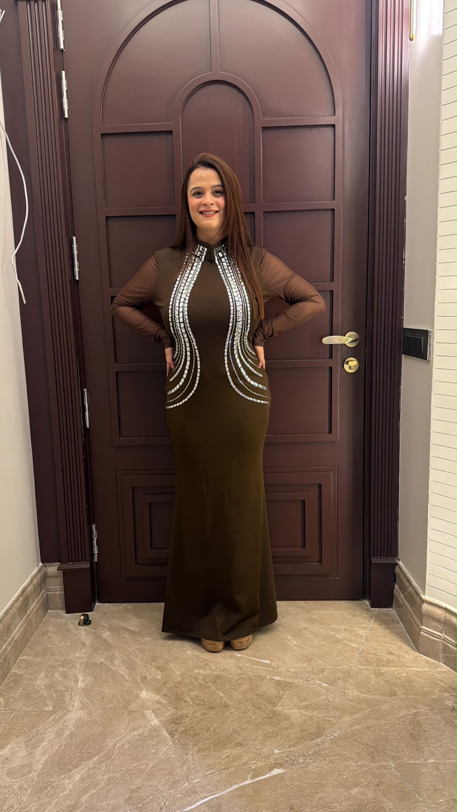 Beautiful long evening gown PO177