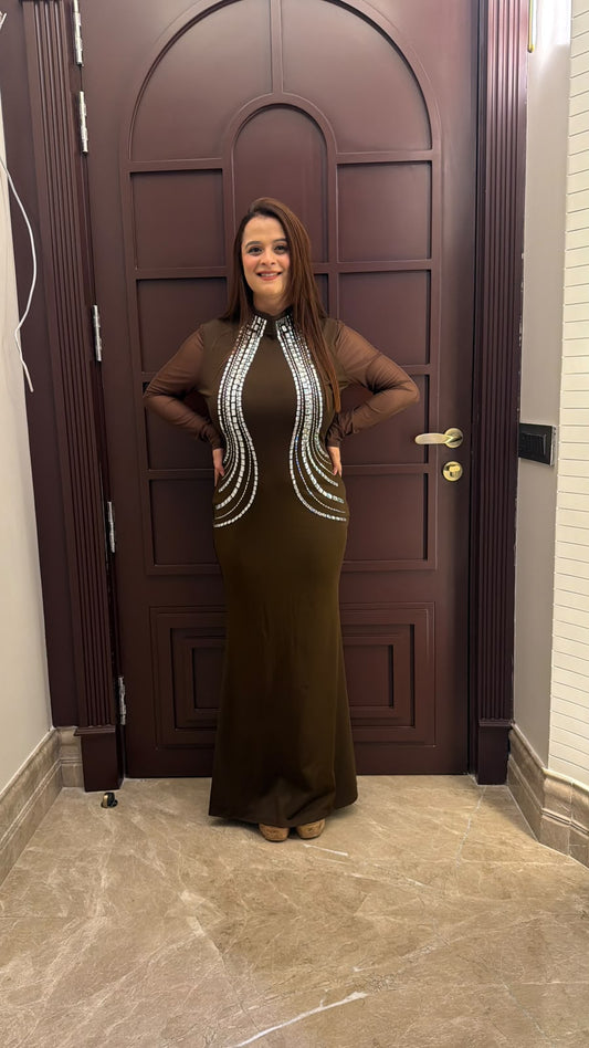 Beautiful long evening gown PO177