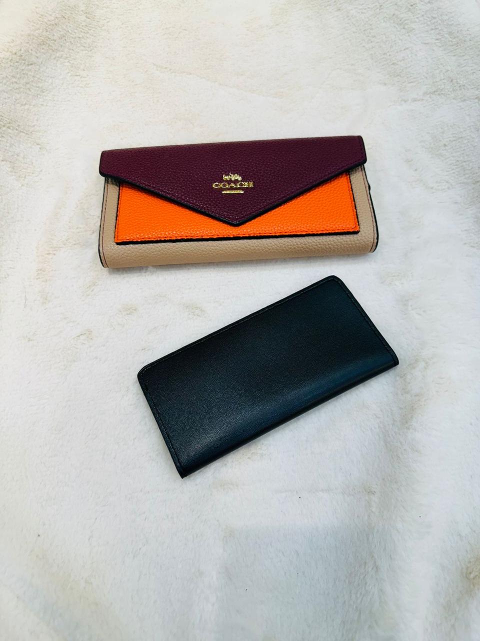 Elegant Orange Coach Wallet