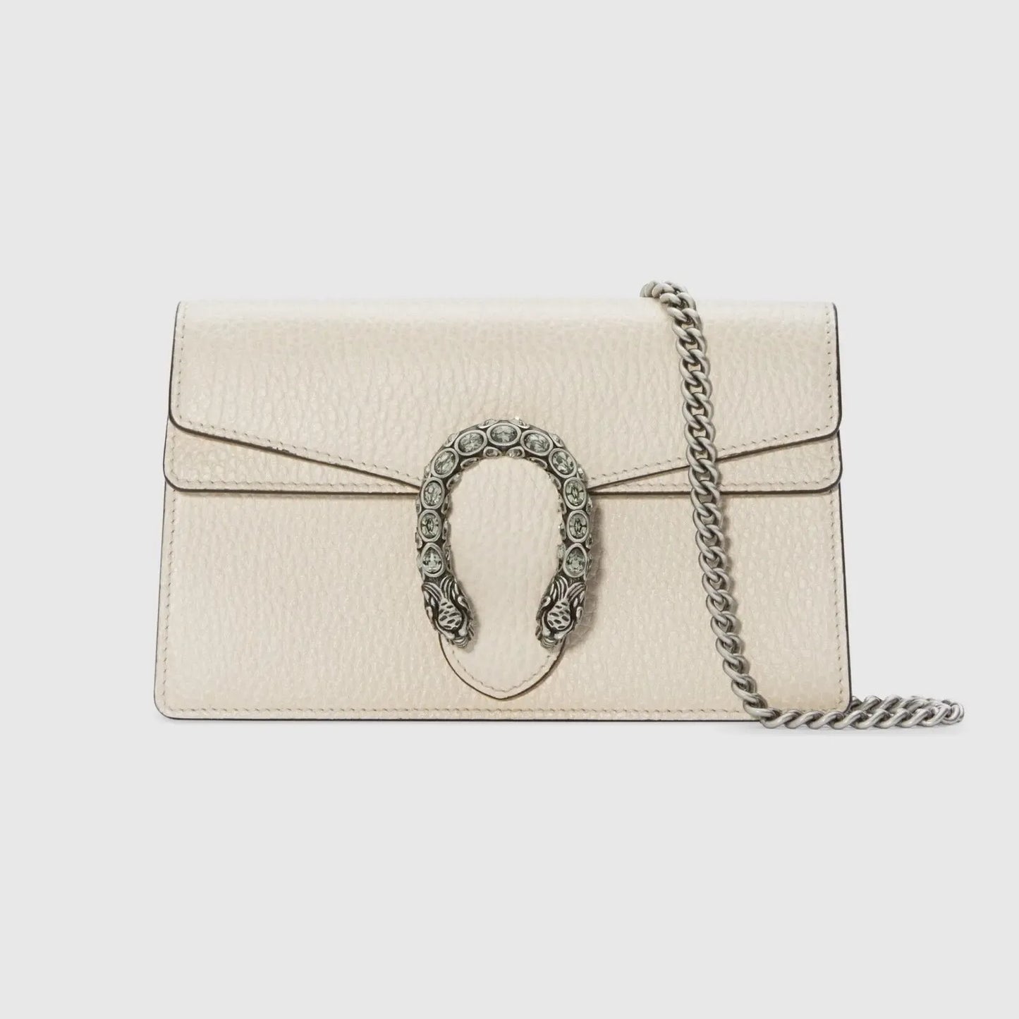 Gucci White Lthr Shldr Bag New Auth PO03