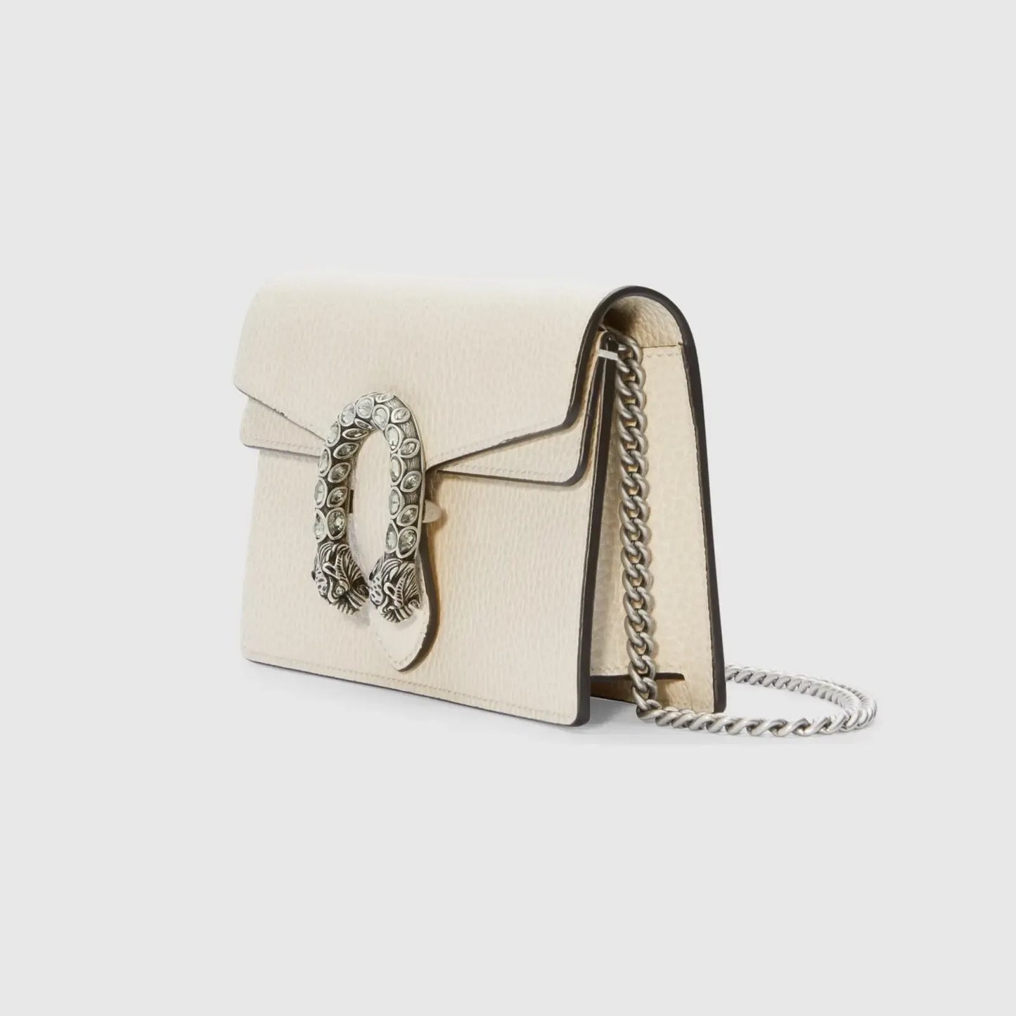 Gucci White Lthr Shldr Bag New Auth PO03