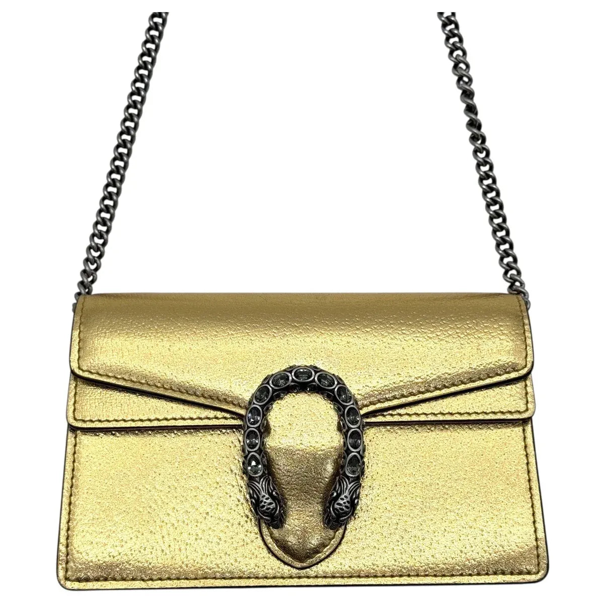 Gucci White Lthr Shldr Bag New Auth PO03