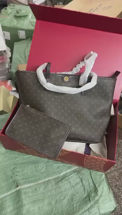 Tory Burch T Monogram Zip Tote Bags